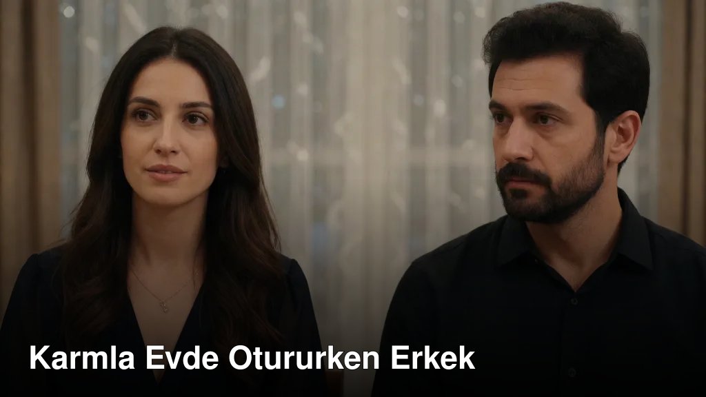 Karmla Evde Otururken Erkek