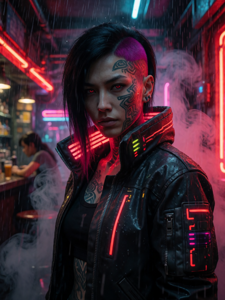 Cyberpunk Neon Portrait