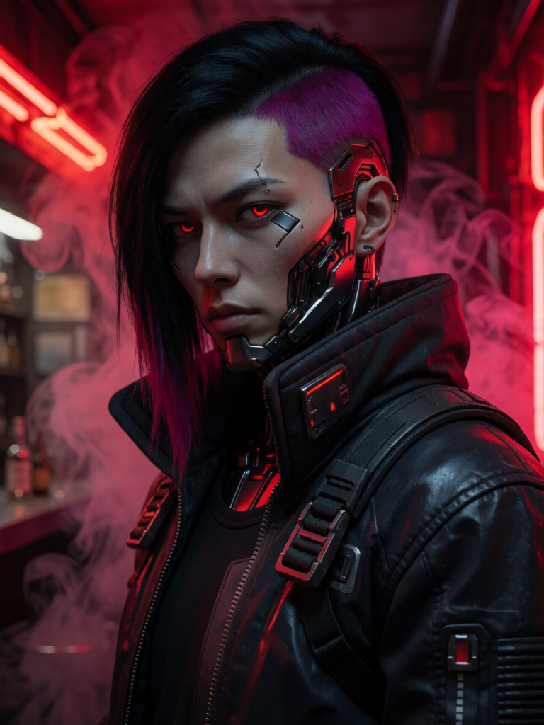 Cyberpunk Neon Portrait