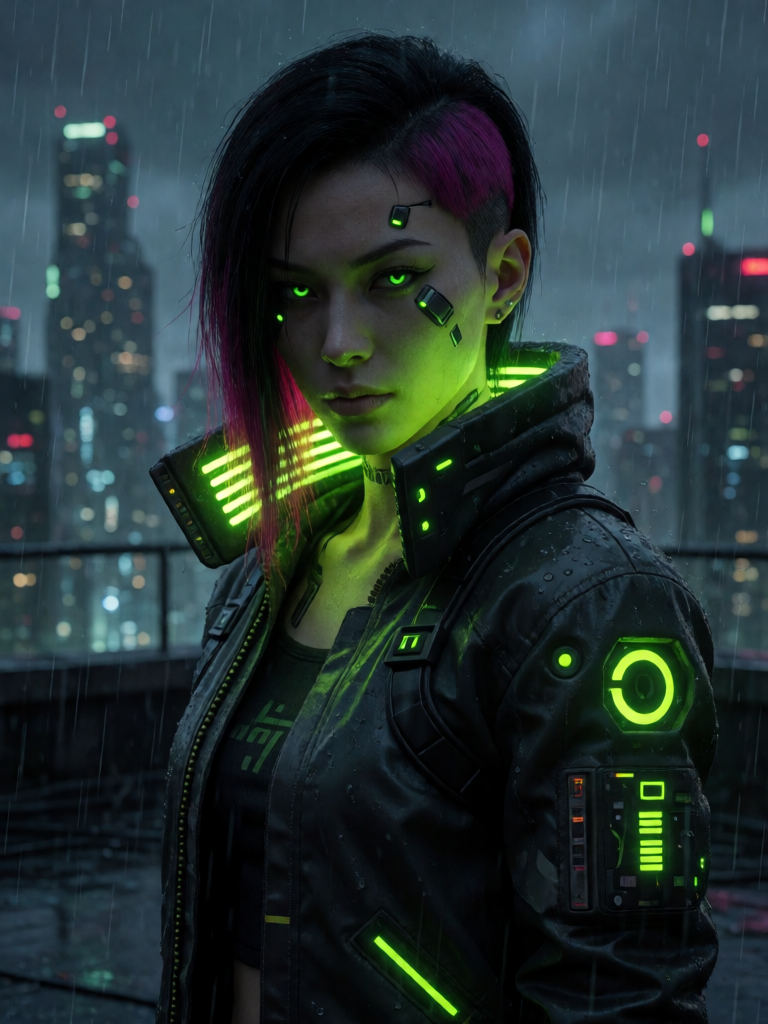 Cyberpunk Neon Portrait