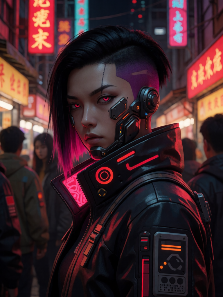 Cyberpunk Neon Portrait