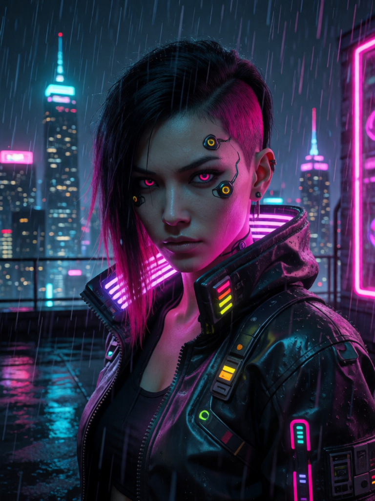 Cyberpunk Neon Portrait