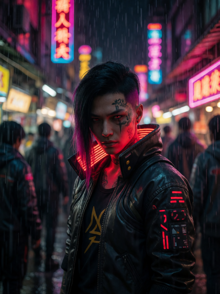Cyberpunk Neon Portrait