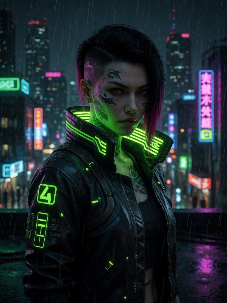 Cyberpunk Neon Portrait
