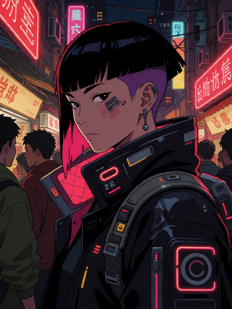 Cyberpunk Neon Portrait