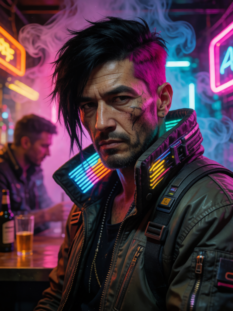 Cyberpunk Neon Portrait