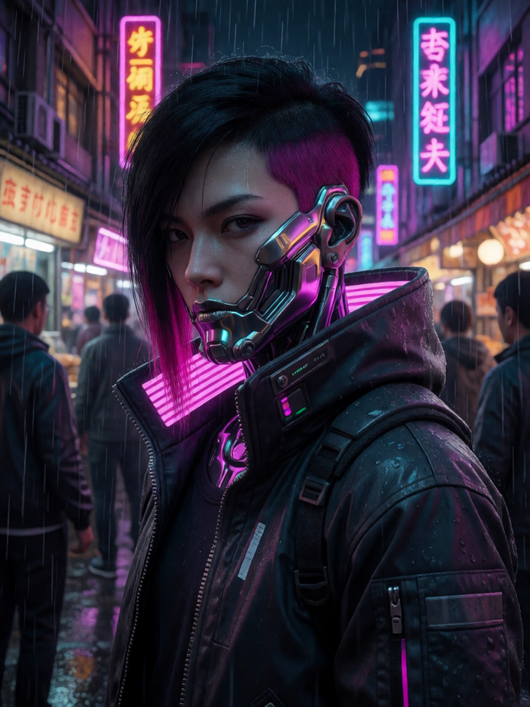 Cyberpunk Neon Portrait