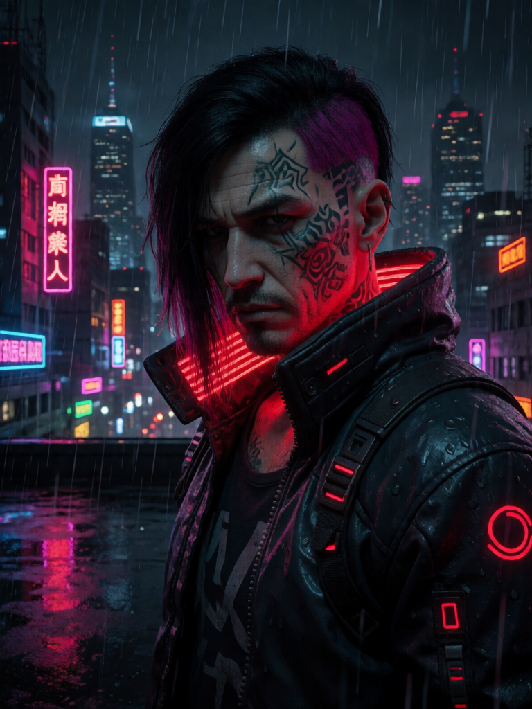 Cyberpunk Neon Portrait