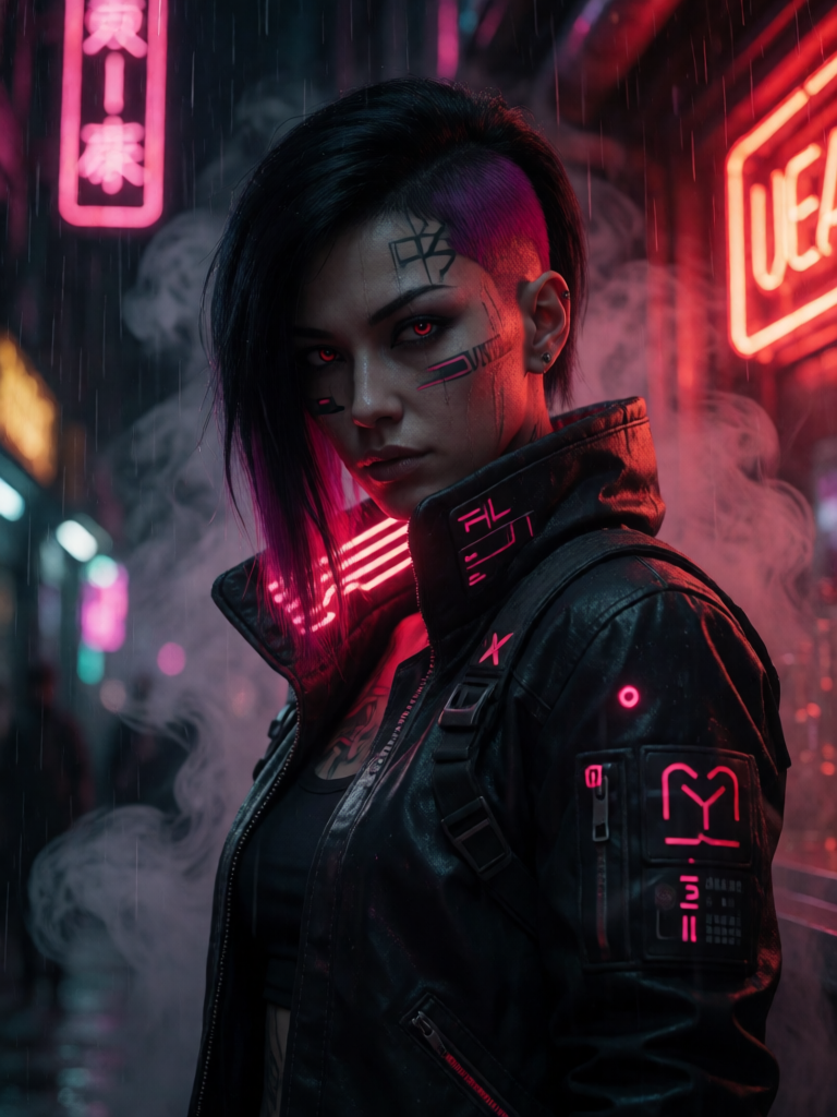 Cyberpunk Neon Portrait