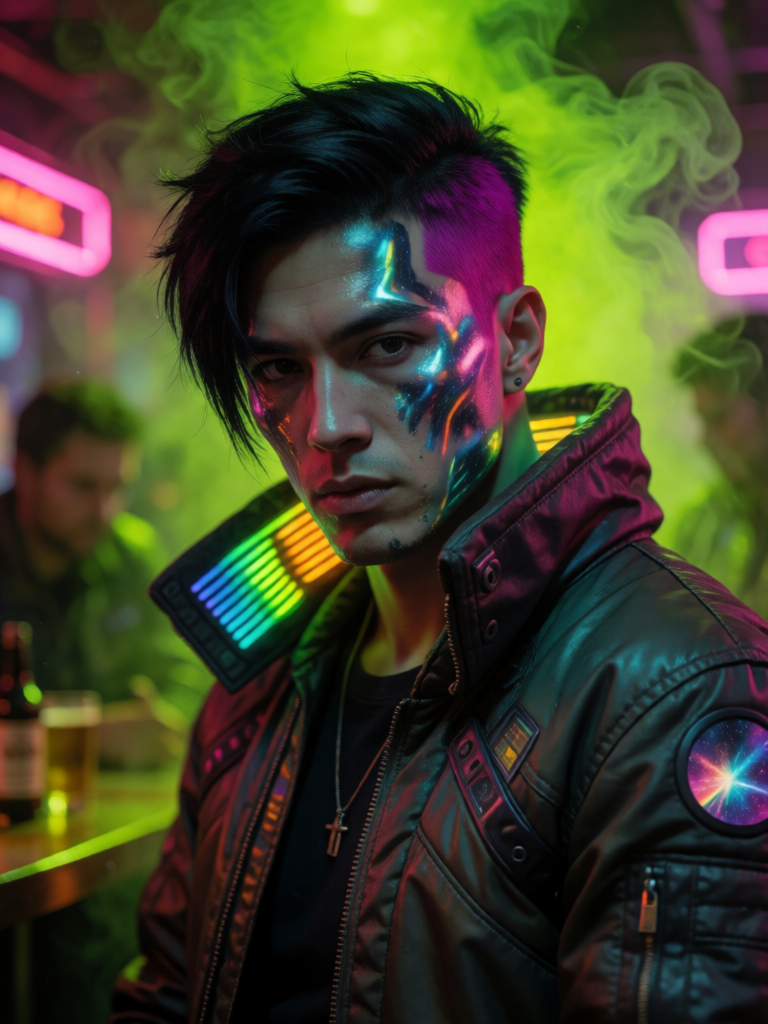 Cyberpunk Neon Portrait