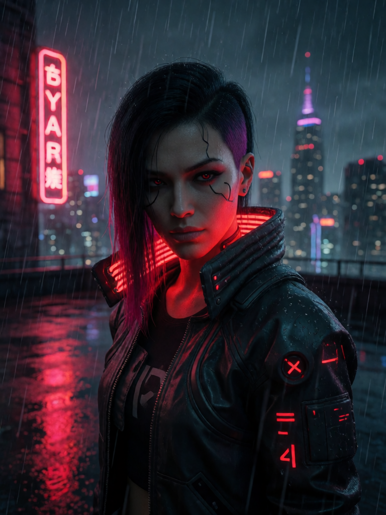 Cyberpunk Neon Portrait