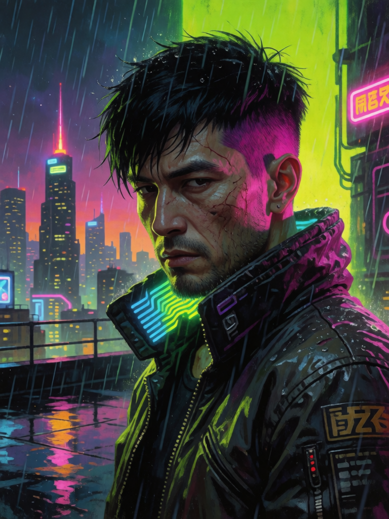 Cyberpunk Neon Portrait