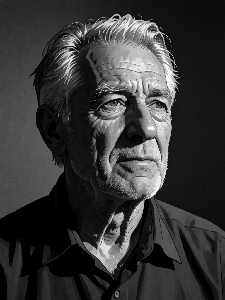 Dramatic B&W Portrait