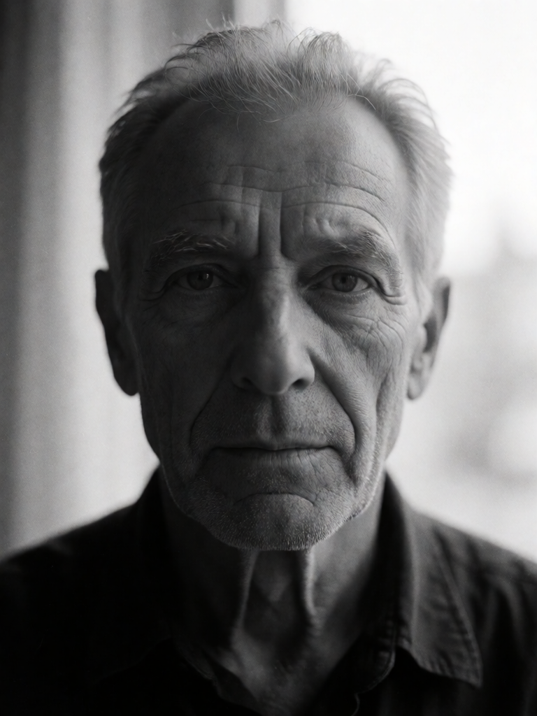 Dramatic B&W Portrait
