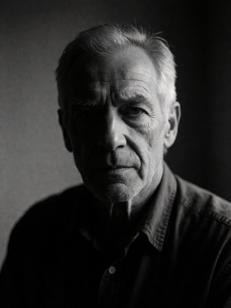 Dramatic B&W Portrait