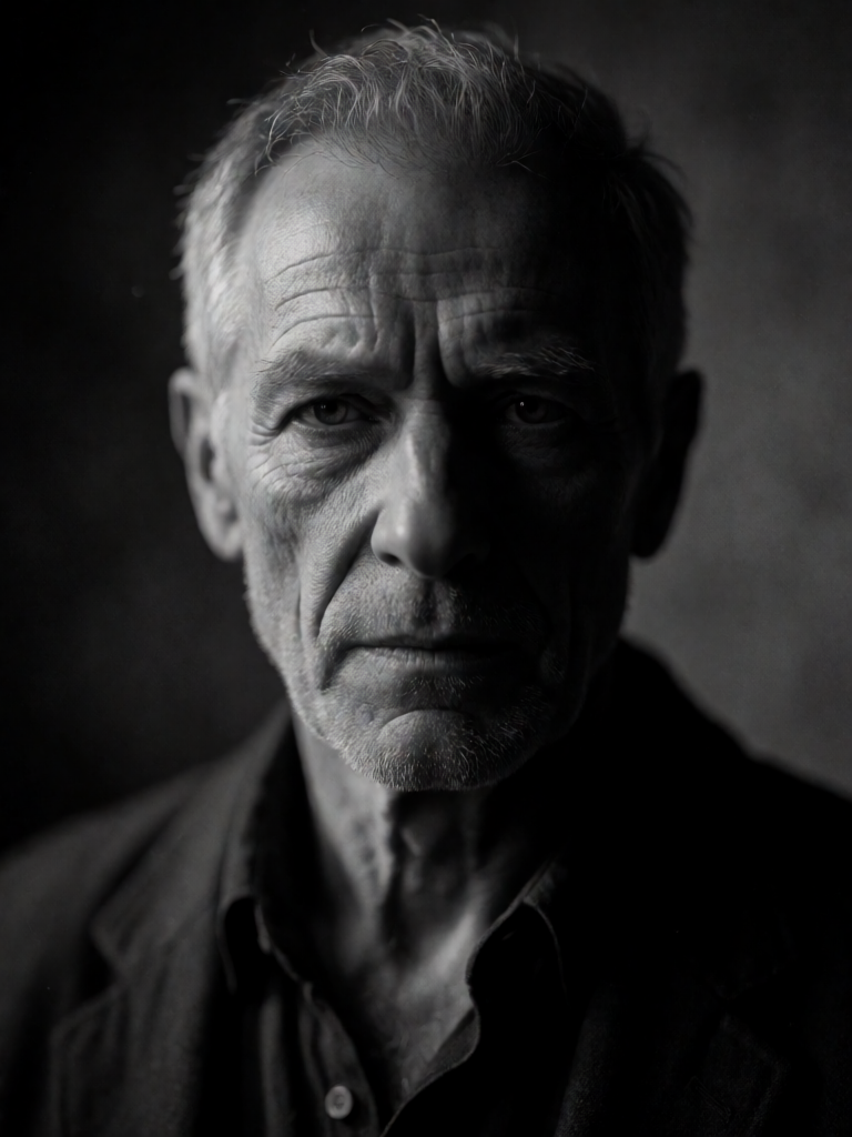 Dramatic B&W Portrait