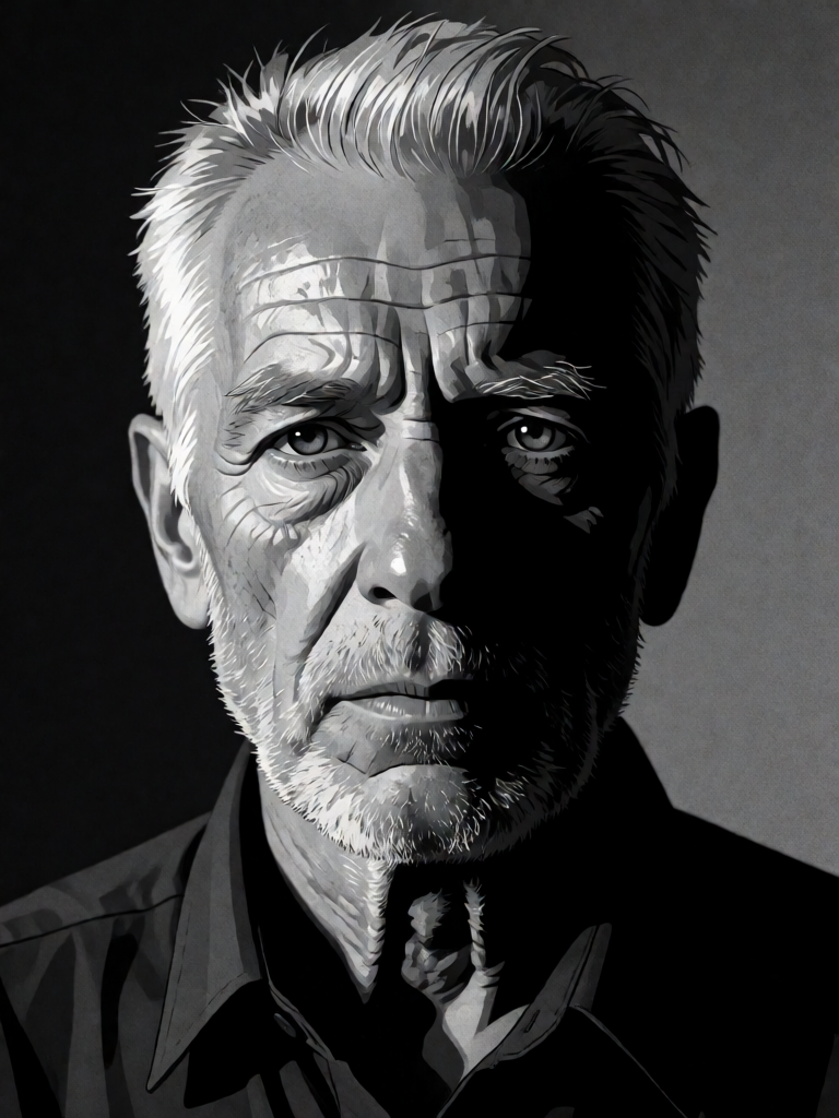 Dramatic B&W Portrait