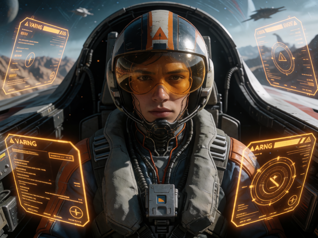 Mech Pilot in Cockpit