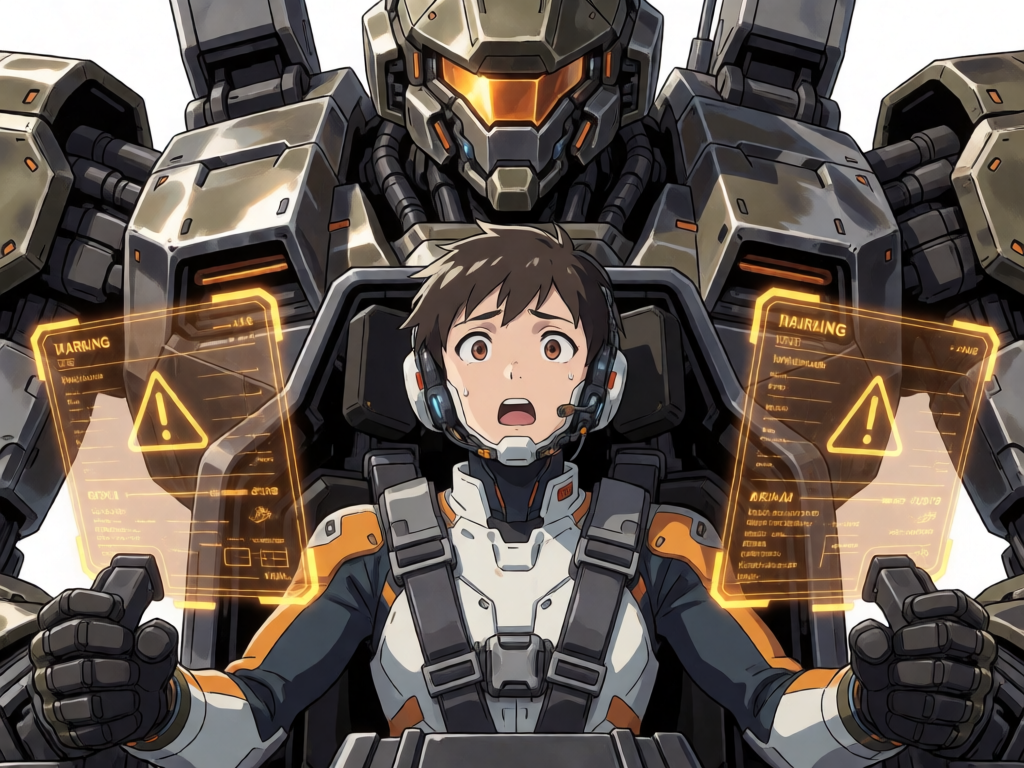 Mech Pilot in Cockpit