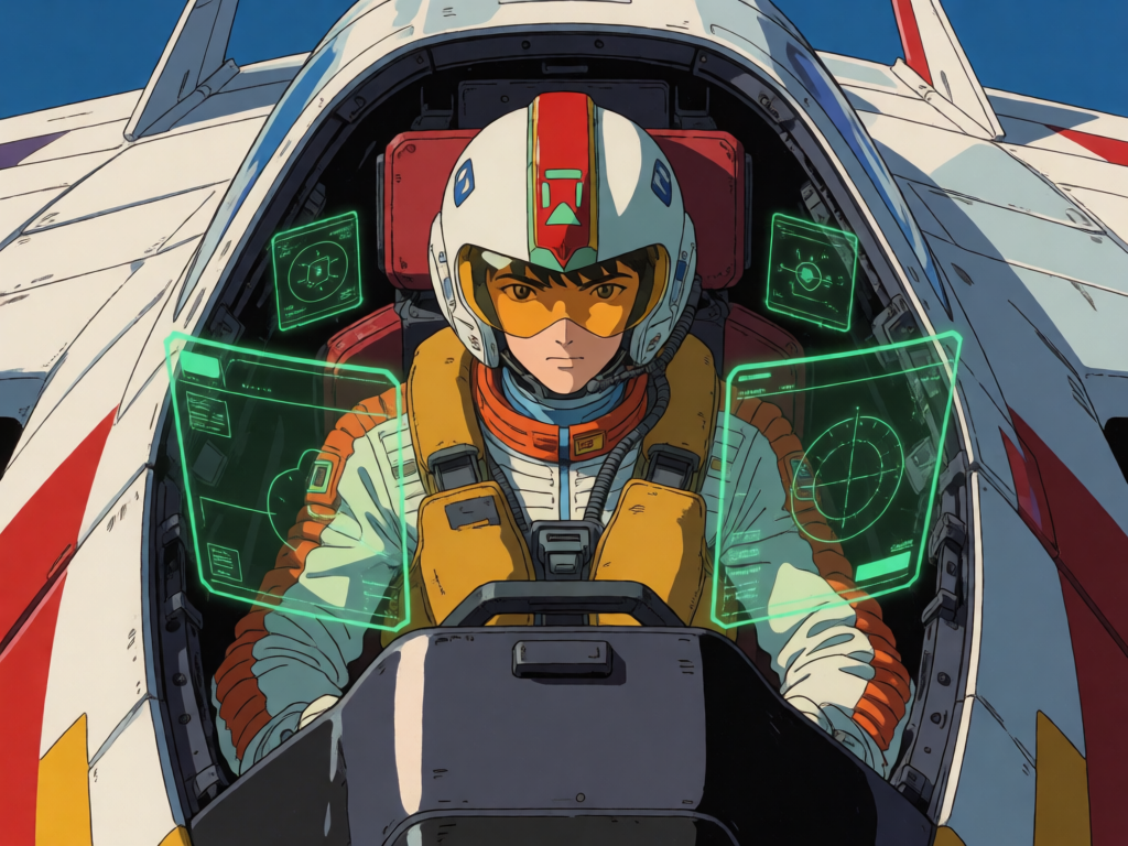 Mech Pilot in Cockpit
