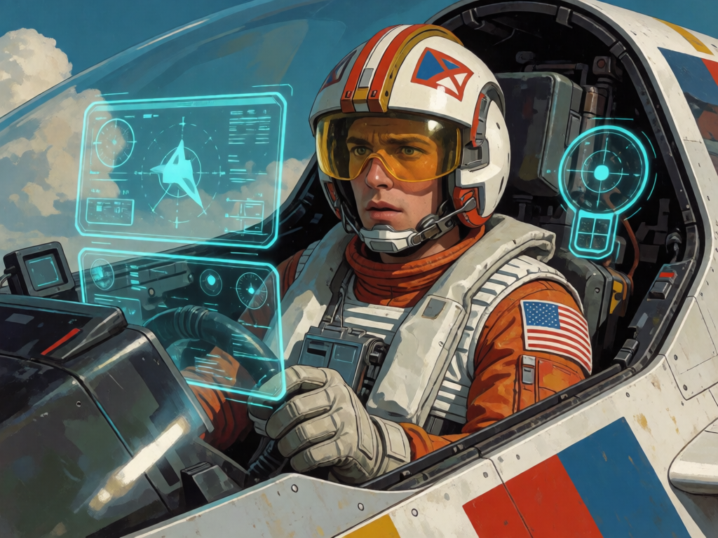 Mech Pilot in Cockpit