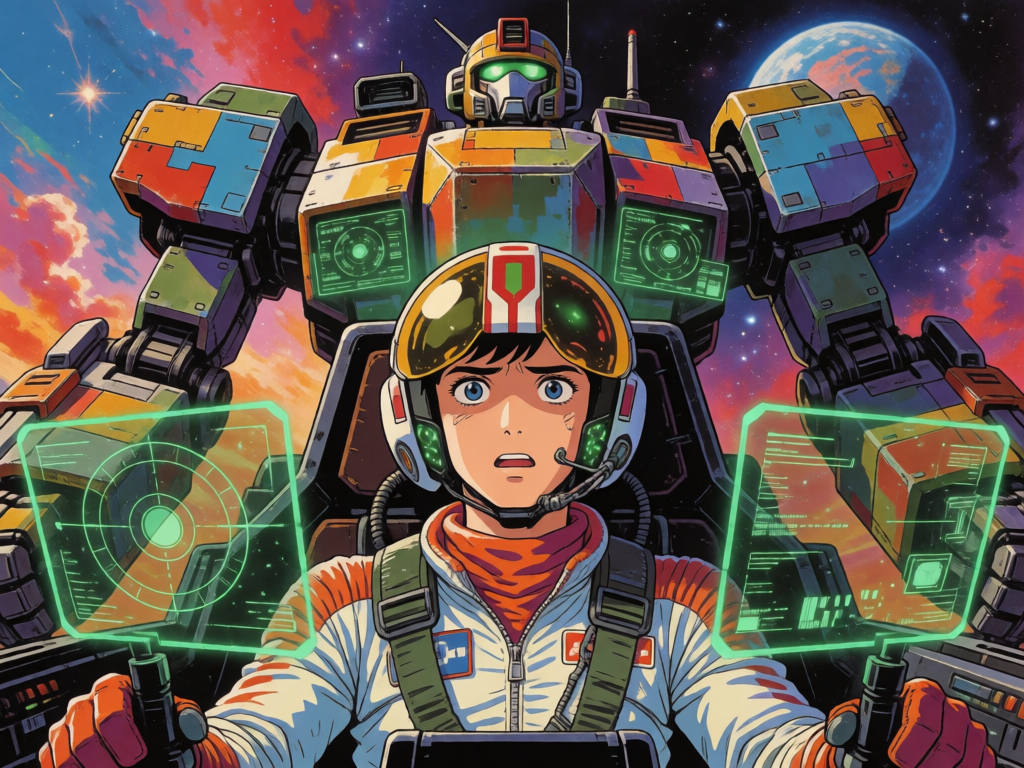 Mech Pilot in Cockpit