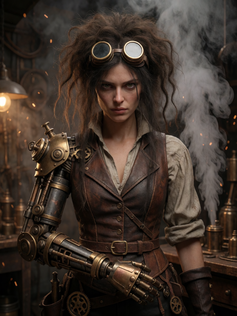 Steampunk Inventor Portrait