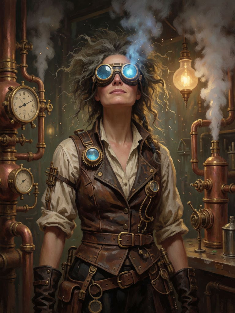 Steampunk Inventor Portrait