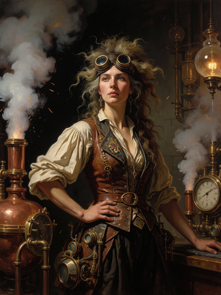Steampunk Inventor Portrait