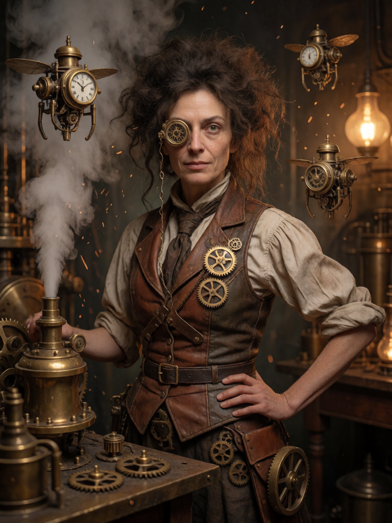 Steampunk Inventor Portrait