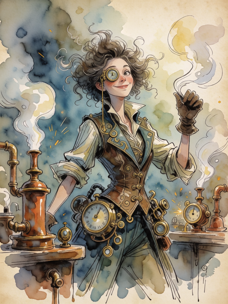 Steampunk Inventor Portrait