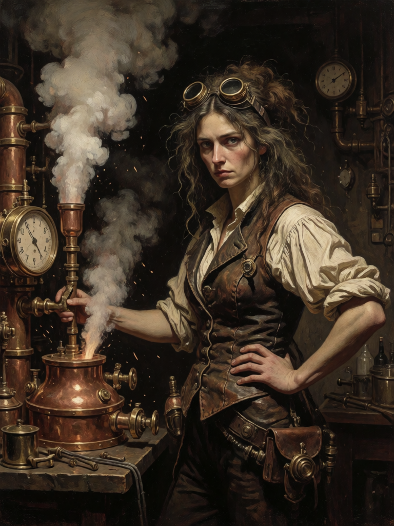 Steampunk Inventor Portrait