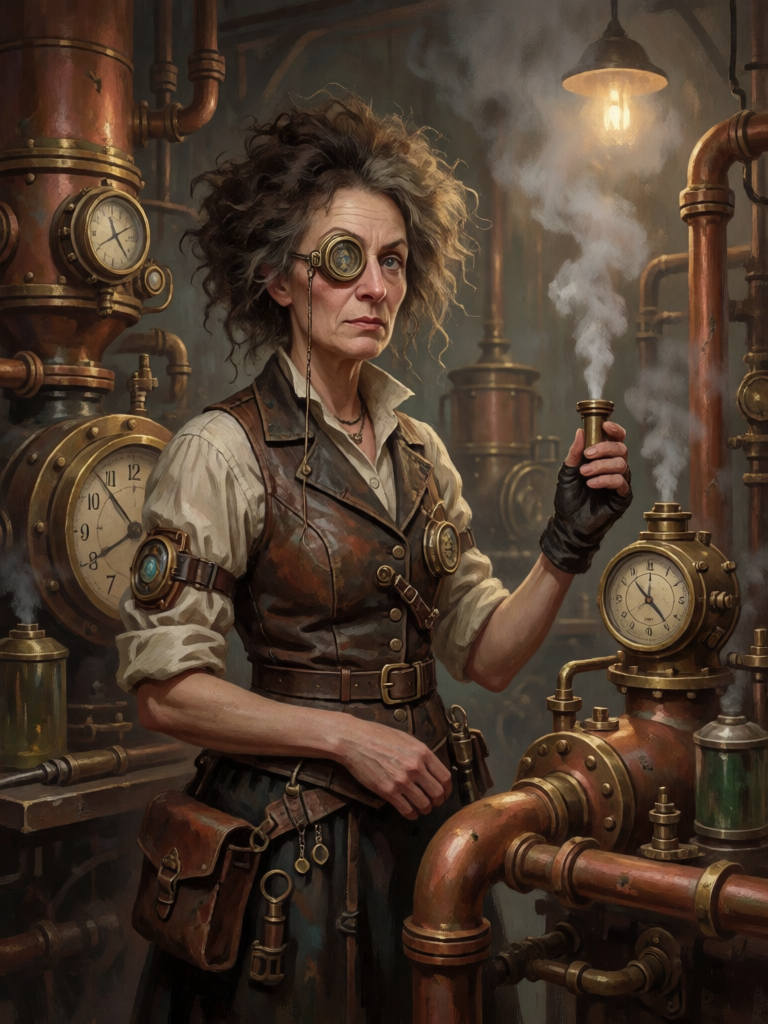 Steampunk Inventor Portrait